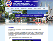 Tablet Screenshot of camping-lac-monampteuil.fr